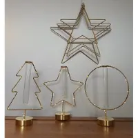 Mica Decorations House of Seasons kerst Set boom/ster single bloem vase ,op batterijen ,plus 4 hang ornament