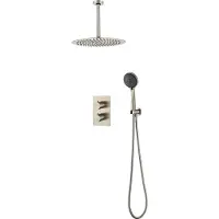 Saniclear Exclusive volledig 304 RVS inbouw regendouche 30cm met 3 standen handdouche plafondmontage