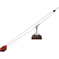 Jägerndorfer Kerstdorp Set Kabelbaan Met Gondel Rood
