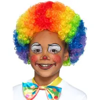 Smiffys Leuke kleuren pruik Clown Bennie met krullen kinderen