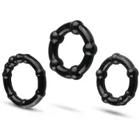EasyToys Online Only Cockring Set Super Stretch - Zwart