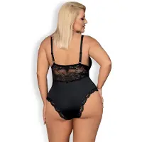 Obsessive 810-TED-1 Teddy - Erotische Lingerieset - Maat XXL - Zwart