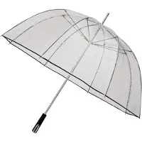 Impliva - Koepelparaplu - Ø 102 cm - Transparant Zwart