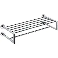Sapho X-Round dubbele handdoekenrek met stang 65cm chroom