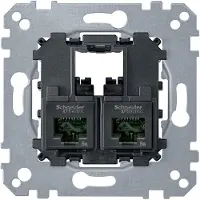 Schneider- Electric Schneider Electric Sokkel UTP RJ45 2V Cat6A 2-voudig