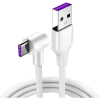 Dolphix USB-C haaks naar USB-A snellaadkabel - USB2.0 - tot 3A / wit - 3 meter