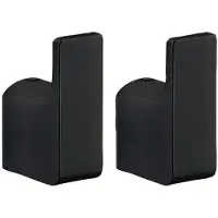 HEFE Pirenei set handdoekhaken mat zwart 2 stuks