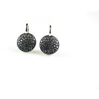 Sophie model Rondo oorringen in zilver blauwe zirconia