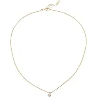 Elli Halsketting choker maansteen hanger basic geo 925 zilver