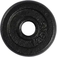 VirtuFit Gietijzeren Halterschijf - Halter gewicht - 30 mm - 1.25 kg - Zwart