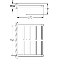 GROHE Essentials Handdoekrek Warm Sunset Geborsteld