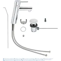 GROHE Concetto Wastafelkraan - Medium uitloop - Chroom - Waterbesparend