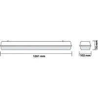 BES LED LED TL Armatuur met T8 Buizen - Pimosta - 120cm Dubbel - 36W - Natuurlijk Wit 4200K - Mat Grijs