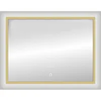 Best design Badkamerspiegel Nancy Isola LED Verlichting 120x80 cm Mat Goud