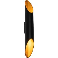 QAZQA Design wandlamp zwart met goud - Organo L