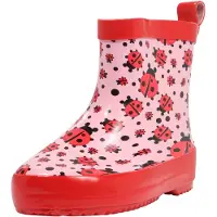 Playshoes Regenlaarzen rosa / lichtrood / zwart