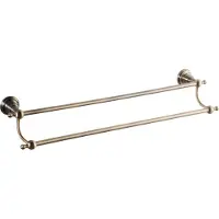 Sapho Diamond dubbele handdoekhouder 60cm brons