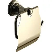 Sapho Diamond toiletrolhouder met klep brons