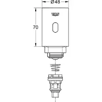 GROHE Tectron ombouwset 577 voor urinoirspoeler batterijvoeding 6V opbouw