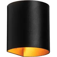 QAZQA Moderne wandlamp zwart met messing - Sabbio