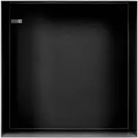 Looox Colour BoX inbouwnis - 30x30x10cm - RVS Zwart mat