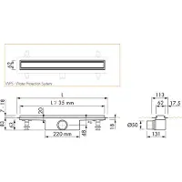 Easy drain Easydrain Compact 50 TAF afvoergoot 80 cm rooster als zero of tegel design RVS