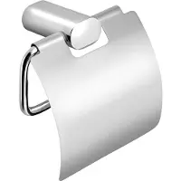 Sapho Flori toiletrolhouder met klep chroom
