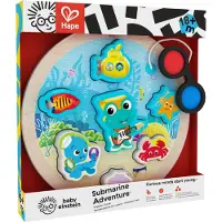 KIDS II JUVENILE houten vormenpuzzel Submarine Adventure blauw 9 delig