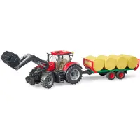 BRUDER 3198 Case IH Optum 3 CVX met voorlader, balenwagen