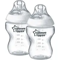 Tommee tippee Natural Start Babyflessen - set van 2 x 260ml baby flessen - Lage toevoersnelheid 0m+