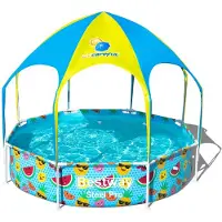 Bestway 56432 Steel Pro Splash-in-shade Ø244x51cm Round Tubular Pool Without Filter/purifier Veelkleurig 1688 Liters