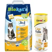 Overig Biokat's Classic & GimCat Kaas Rollis Pakket