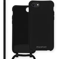 IMoshion Color Backcover met afneembaar koord voor de Apple iPhone SE (2022 / 2020) / 8 / 7 - Zwart