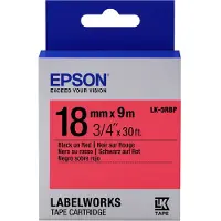 Epson LK-5RBP tape zwart op pastel rood 18mm (origineel)