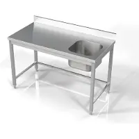 CombiSteel 700 Spoeltafel 1 Rechts 1400 7812.0615 - Horeca & Professioneel