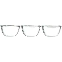 Luminarc 3x Salade schalen/slakommen van glas 24 cm - Schalen en kommen -