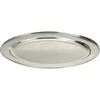 Huismerk 2x RVS serveerschaal/barbecueschaal 40 cm -