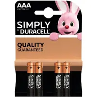 Duracell Set van 8x AAA Simply batterijen 1.5 V - alkaline - LR03