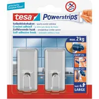 TESA 6x Powerstrips chroom haken large - Klusbenodigdheden -