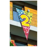 Folat Mega decoratie vlag 2 jaar 90 x 150 cm