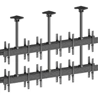 Multibrackets MBC3X2U2 flat panel plafond steun 165,1 cm (65'') Zwart
