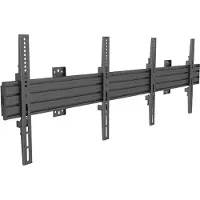 Multibrackets M Wallmount Pro MBW2U - Kit de montage (2 plaques murales, rails muraux, 4 x bras fixes) - pour 2 écrans LCD - aluminium, acier - noir - Taille d'écran : 40"-65" - montable sur mur