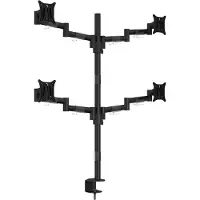 Multibrackets VESA Deskmount Officeline Quad Black - 15 t/m 32 inch schermen