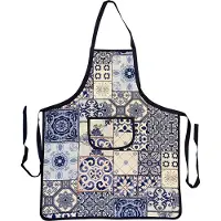 Emme Schort - luxe gobelinstof - Mural - Tegelmotief - Delfts blauw - 85x70 cm