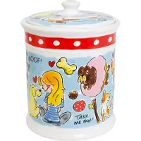 Blond Amsterdam voorraadpot hond - 16x16x22,5 cm