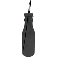 Zak!Designs Soda Waterfles - Incl. Rietje - Tritan/PP - 700 ml - Zwart