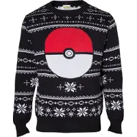 Difuzed Pokemon - Knitted Pokeball Christmas Sweater