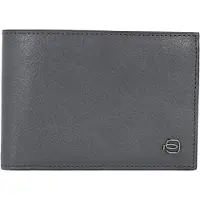 Piquadro Zwarte Vierkante Portemonnee RFID Leer 12,5 cm blauw