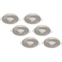 Ledin Groenovatie Inbouwspot - Rond - Waterdicht IP44 - Satijn - MR16 Fitting - 6-Pack