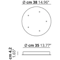 Lodes Round Cluster System Plafondkap 5 lights | Matte White